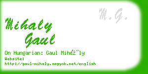 mihaly gaul business card